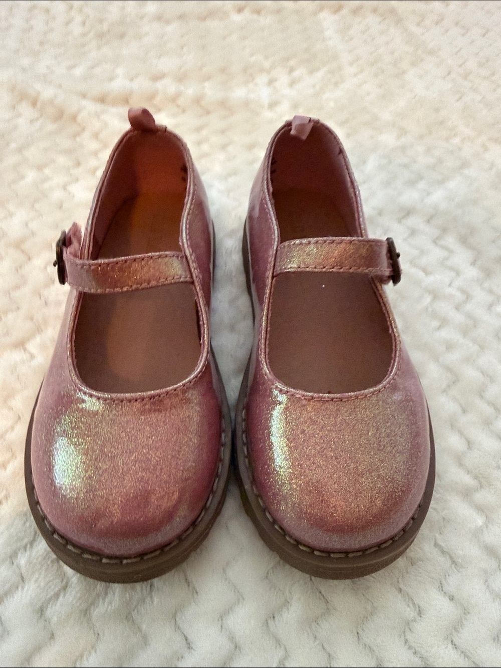 Old Navy Pink Iridescent Mary Jane Shoes